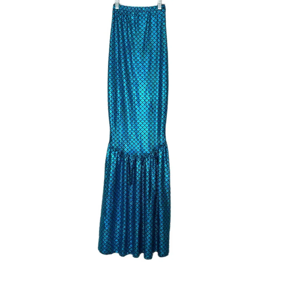 Forplay  Women's Sexy Coral Reef Mermaid Metallic Blue Scale Costume Size XS New - Picture 5 of 5